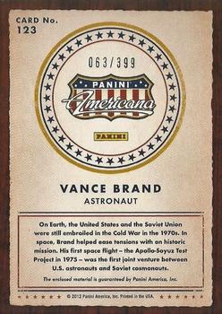 2012 Panini Americana Heroes & Legends - Elite Materials #123 Vance Brand Back