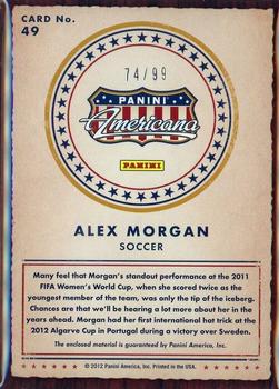 2012 Panini Americana Heroes & Legends - Elite Materials Bronze Proof #49 Alex Morgan Back