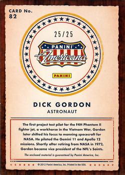 2012 Panini Americana Heroes & Legends - Elite Materials Silver Proof #82 Dick Gordon Back