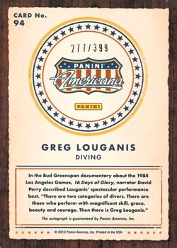 2012 Panini Americana Heroes & Legends - Elite Signatures #94 Greg Louganis Back