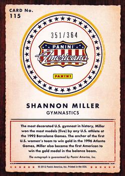 2012 Panini Americana Heroes & Legends - Elite Signatures #115 Shannon Miller Back