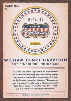 2012 Panini Americana Heroes & Legends - Bronze Proof #9 William Henry Harrison Back