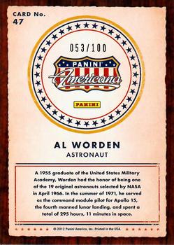 2012 Panini Americana Heroes & Legends - Bronze Proof #47 Al Worden Back