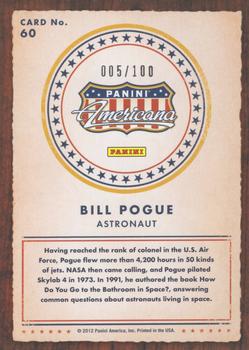 2012 Panini Americana Heroes & Legends - Bronze Proof #60 Bill Pogue Back