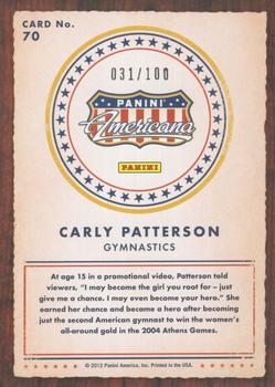 2012 Panini Americana Heroes & Legends - Bronze Proof #70 Carly Patterson Back