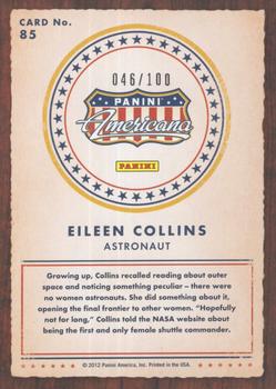 2012 Panini Americana Heroes & Legends - Bronze Proof #85 Eileen Collins Back