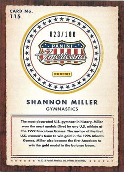 2012 Panini Americana Heroes & Legends - Bronze Proof #115 Shannon Miller Back