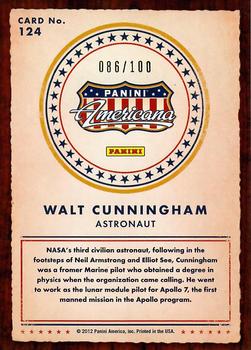 2012 Panini Americana Heroes & Legends - Bronze Proof #124 Walt Cunningham Back
