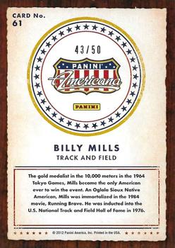 2012 Panini Americana Heroes & Legends - Silver Proof #61 Billy Mills Back