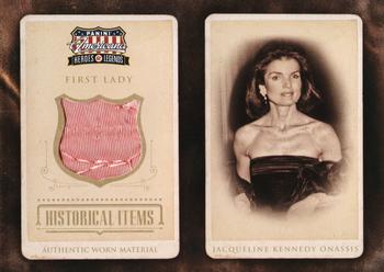 2012 Panini Americana Heroes & Legends - Historical Items #5 Jacqueline Kennedy Front