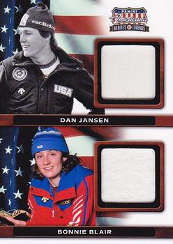 2012 Panini Americana Heroes & Legends - USA Dual Materials #10 Bonnie Blair / Dan Jansen Front