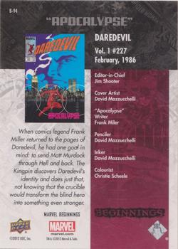 2012 Upper Deck Marvel Beginnings S3 - Breakthrough Issues #B94 Daredevil #227 Back