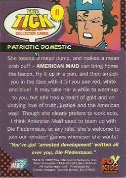 1997 Comic Images The Tick #11 Patriotic Domestic Back