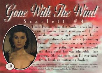 1995 DuoCards Gone With the Wind #10 Scarlett #5 Back