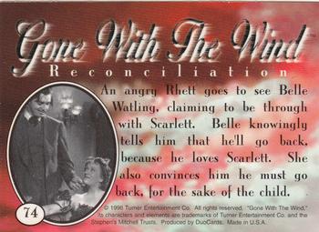 1995 DuoCards Gone With the Wind #74 Reconciliation Back