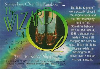 1996 DuoCards The Wizard of Oz #3 The Ruby Slippers Back