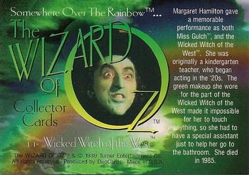 1996 DuoCards The Wizard of Oz #11 Wicked Witch of the West Back