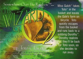 1996 DuoCards The Wizard of Oz #17 Toto's Escape Back