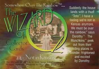 1996 DuoCards The Wizard of Oz #22 Not in Kansas Back