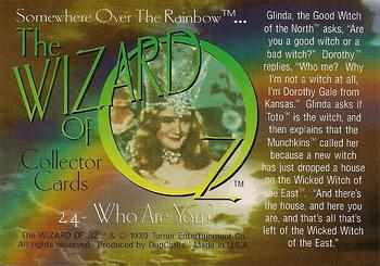 1996 DuoCards The Wizard of Oz #24 Who Are You? Back