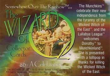 1996 DuoCards The Wizard of Oz #26 A Celebration Back