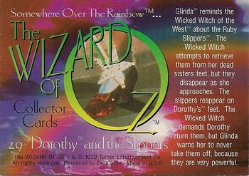 1996 DuoCards The Wizard of Oz #29 Dorothy and the Slippers Back
