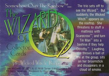 1996 DuoCards The Wizard of Oz #38 Wicked Witch Reappears Back