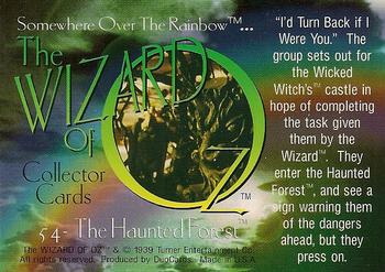 1996 DuoCards The Wizard of Oz #54 The Haunted Forest Back