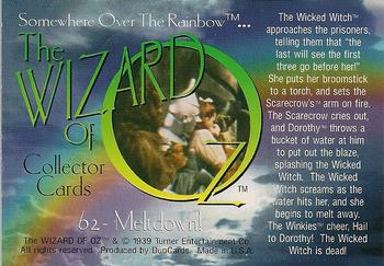 1996 DuoCards The Wizard of Oz #62 Meltdown! Back