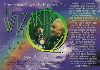 1996 DuoCards The Wizard of Oz #66 A Heart Back