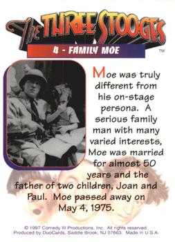 1997 DuoCards The Three Stooges #4 Family Moe Back