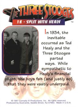 1997 DuoCards The Three Stooges #18 Split with Healy Back