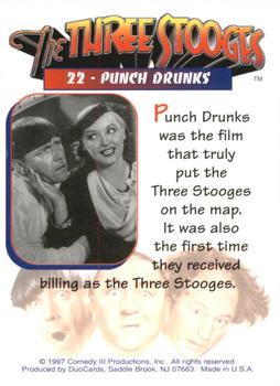 1997 DuoCards The Three Stooges #22 Punch Drunks Back