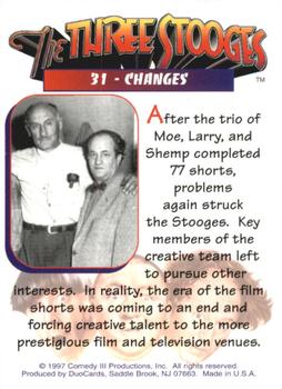 1997 DuoCards The Three Stooges #31 Changes Back