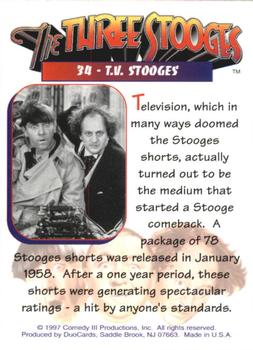 1997 DuoCards The Three Stooges #34 T.V. Stooges Back