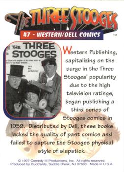 1997 DuoCards The Three Stooges #47 Western / Dell Comics Back