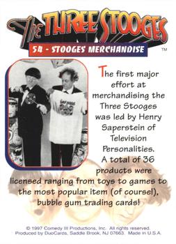 1997 DuoCards The Three Stooges #54 Stooges' Merchandise Back