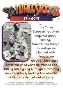 1997 DuoCards The Three Stooges #57 Oops Back