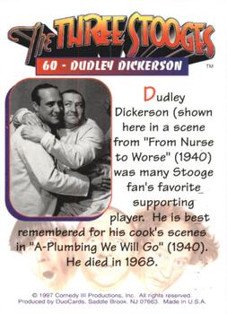 1997 DuoCards The Three Stooges #60 Dudley Dickerson Back