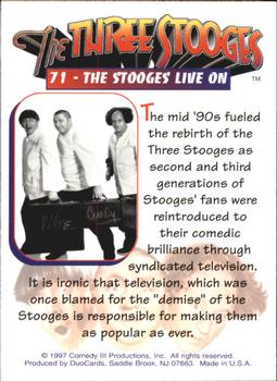 1997 DuoCards The Three Stooges #71 The Stooges Live On Back