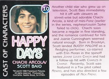 1998 DuoCards Happy Days Collection #10 Chachi Arcola / Scott Baio Back