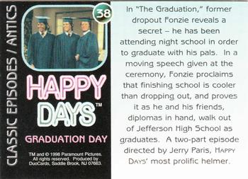 1998 DuoCards Happy Days Collection #38 Graduation Day Back