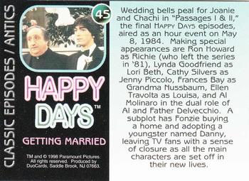 1998 DuoCards Happy Days Collection #45 Getting Married Back