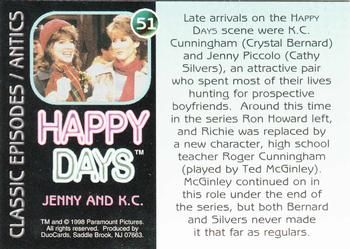 1998 DuoCards Happy Days Collection #51 Jenny and K.C. Back