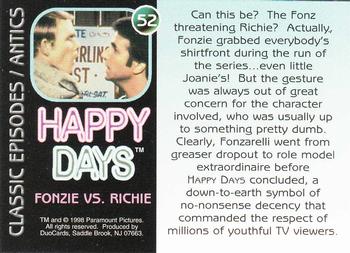 1998 DuoCards Happy Days Collection #52 Fonzie vs. Richie Back