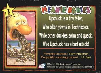 1998 Comic Images Meanie Babies #3 Upchuck the Duck Back