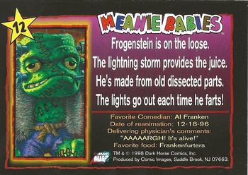 1998 Comic Images Meanie Babies #12 Frogenstein the Frog Back