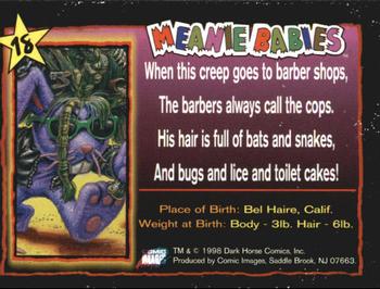 1998 Comic Images Meanie Babies #18 Bad Hare the Rabbit Back