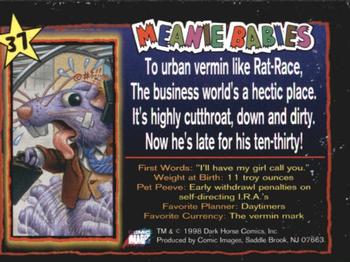 1998 Comic Images Meanie Babies #37 Rat-Race the Rat Back