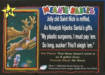 1998 Comic Images Meanie Babies #49 Nosejob the Reindeer Back